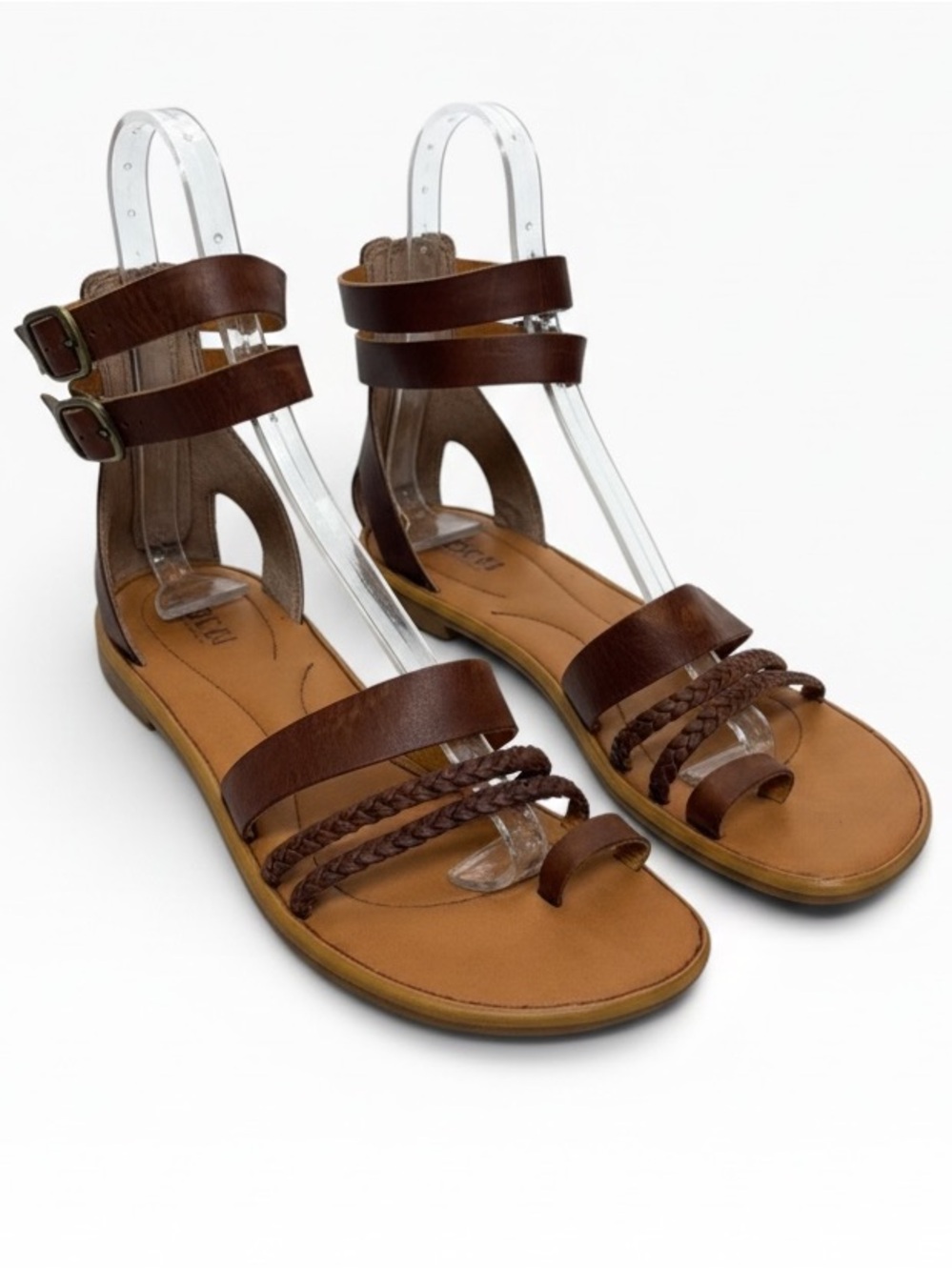 Born Gladiator Sandals Whiskey Brown Leather Women’s Size 11